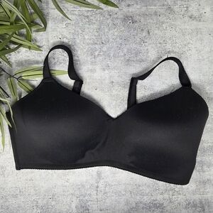 Adore Me | Black Johanna Sooth Contour Wireless Bra in Jet Black Size 38G
